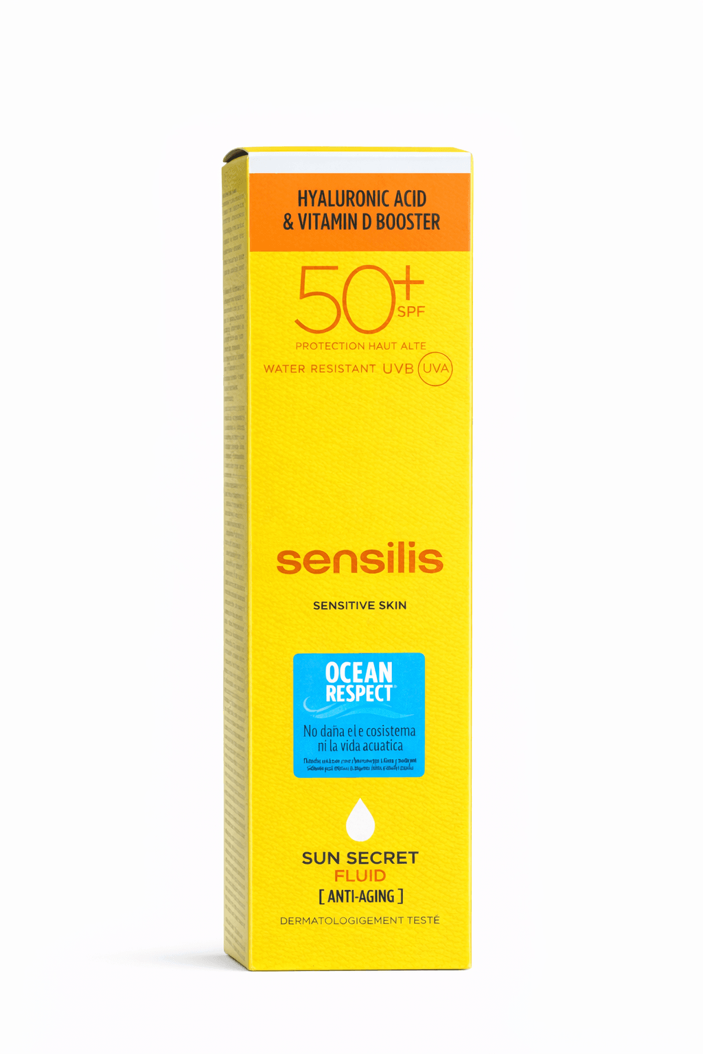 Sun Secret Fluide Spf 50+ – Protection Solaire Visage – Acide Hyaluronique & Vitamine D – Peaux Sensibles - Image 1 of 3