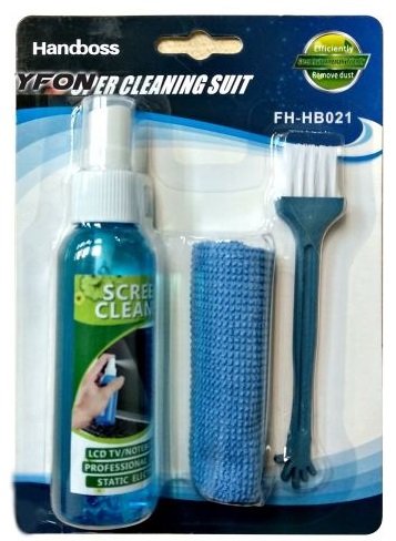 Kit De Nettoyage D'écran 3 En 1 Avec Brosse Et Chiffon Pour Pc - Image 1 of 2