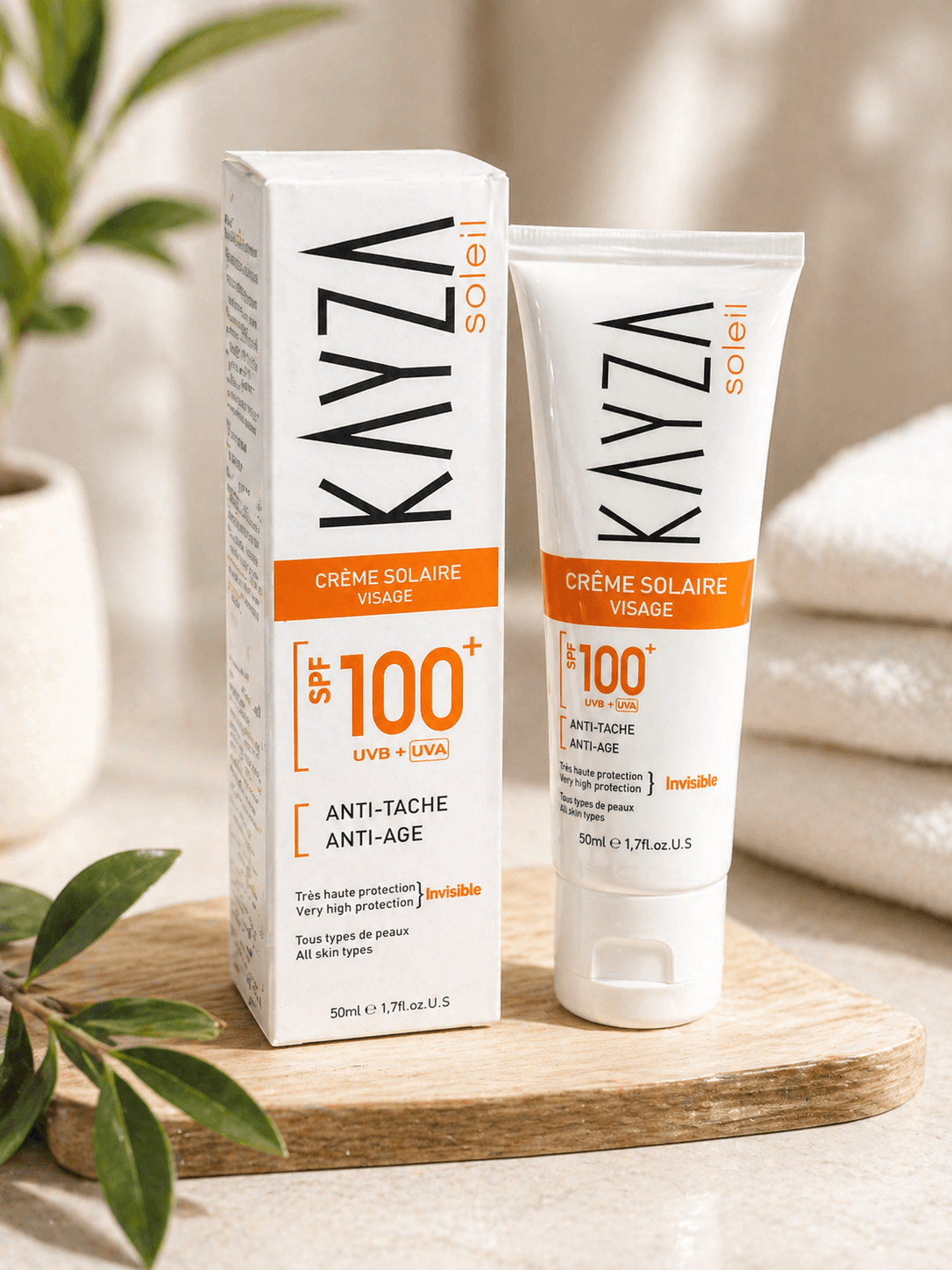 Crème Solaire Visage Spf 100+ – Protection Uvb/uva Anti-taches & Anti-âge - Image 1 of 2