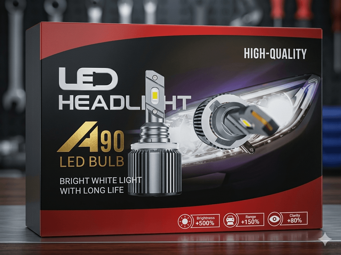 Kit Phares LED A90 H15 12V Haute Luminosité - Image 1 of 4
