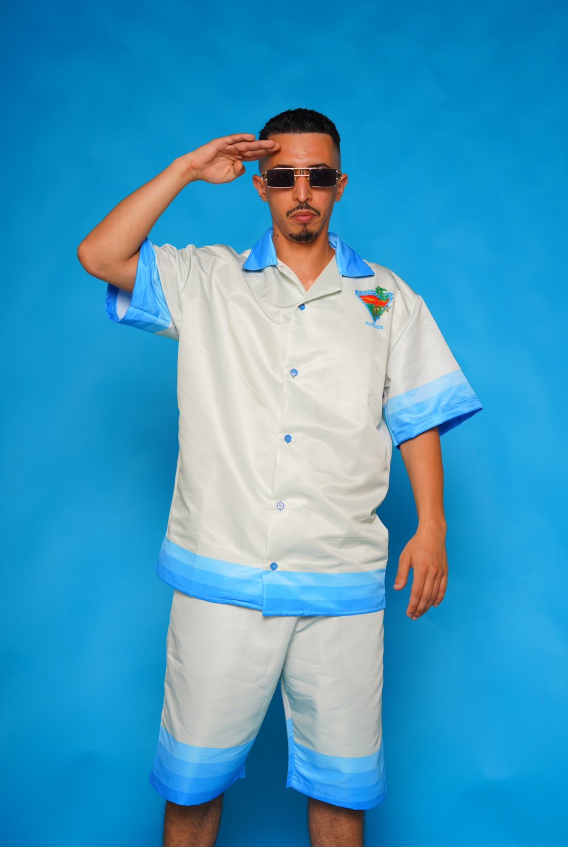 Ensemble Rebeubled : Chemise Tahitienne + Short - Image 1 of 6