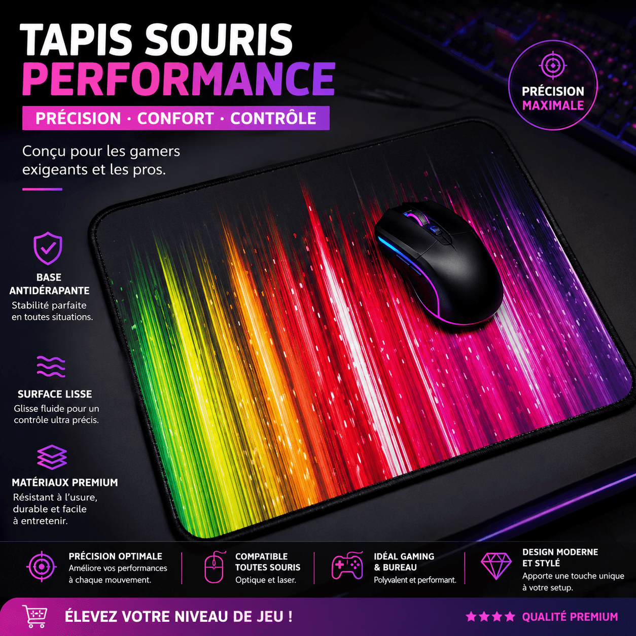 Tapis De Souris Gaming Premium - Image 1 of 1