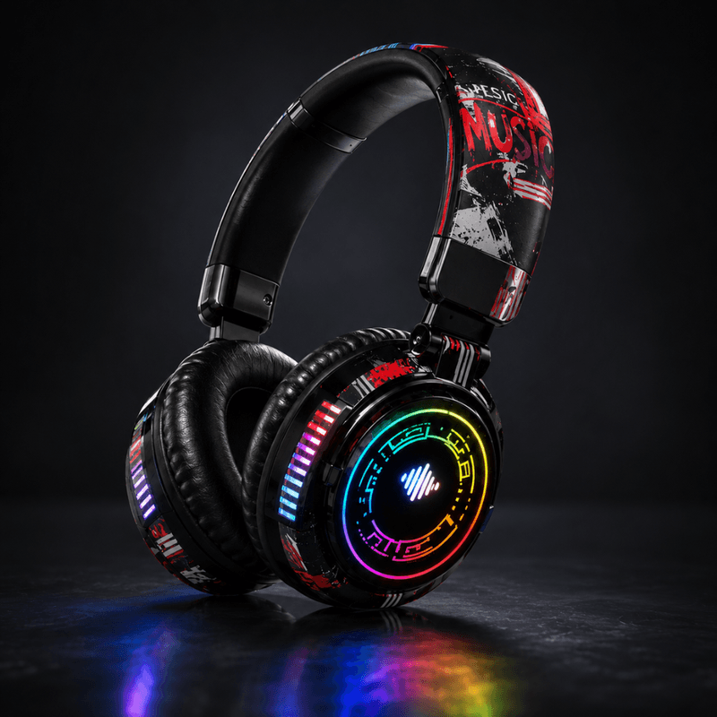 Casque Bluetooth R25 Rgb Graffiti Hi-res | Style Urbain - Image 1 of 3