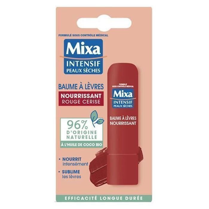 Baume À Lèvres - Mixa - Naturel Rouge Cerise - 4.7g - Nourrissant - Hydratant - 100% Végétal - Image 1 of 3