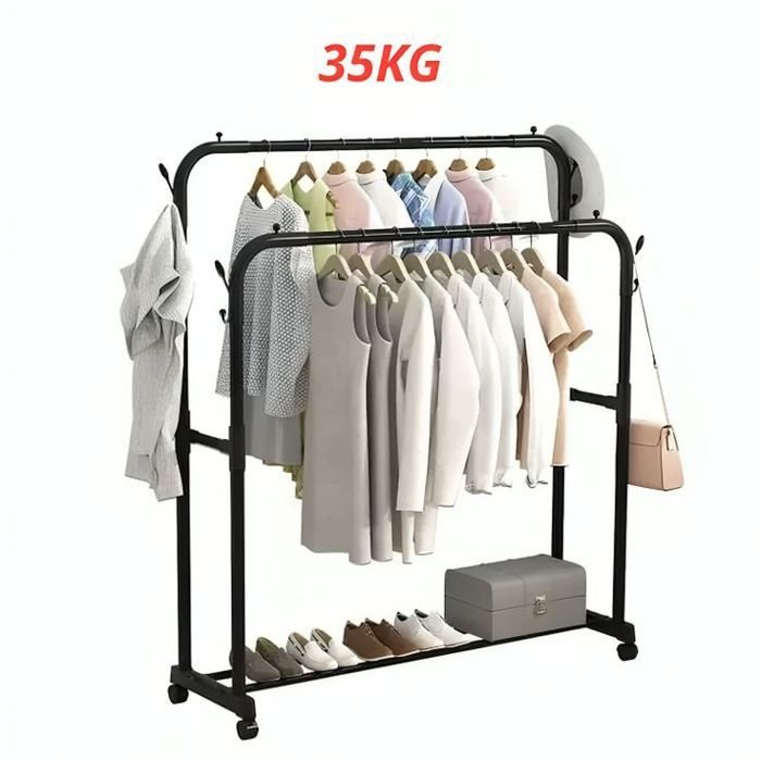 Portant Vêtements -support Portable - Design Aléatoire - Image 1 of 4
