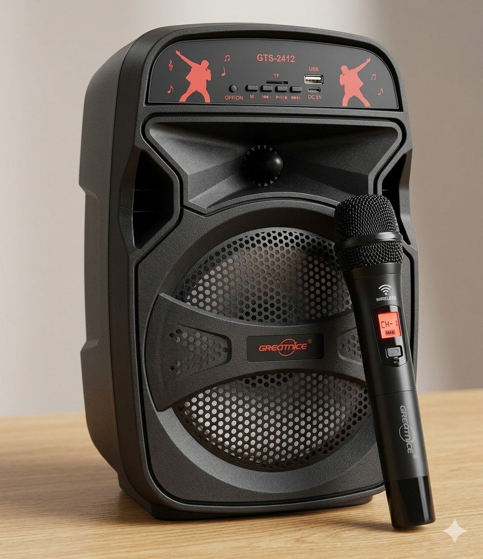 Haut-parleur Bluetooth Portable 3.3 Avec Microphone Sans Fil – Greatnice Gts-1926 – Son Puissant & - Image 1 of 4