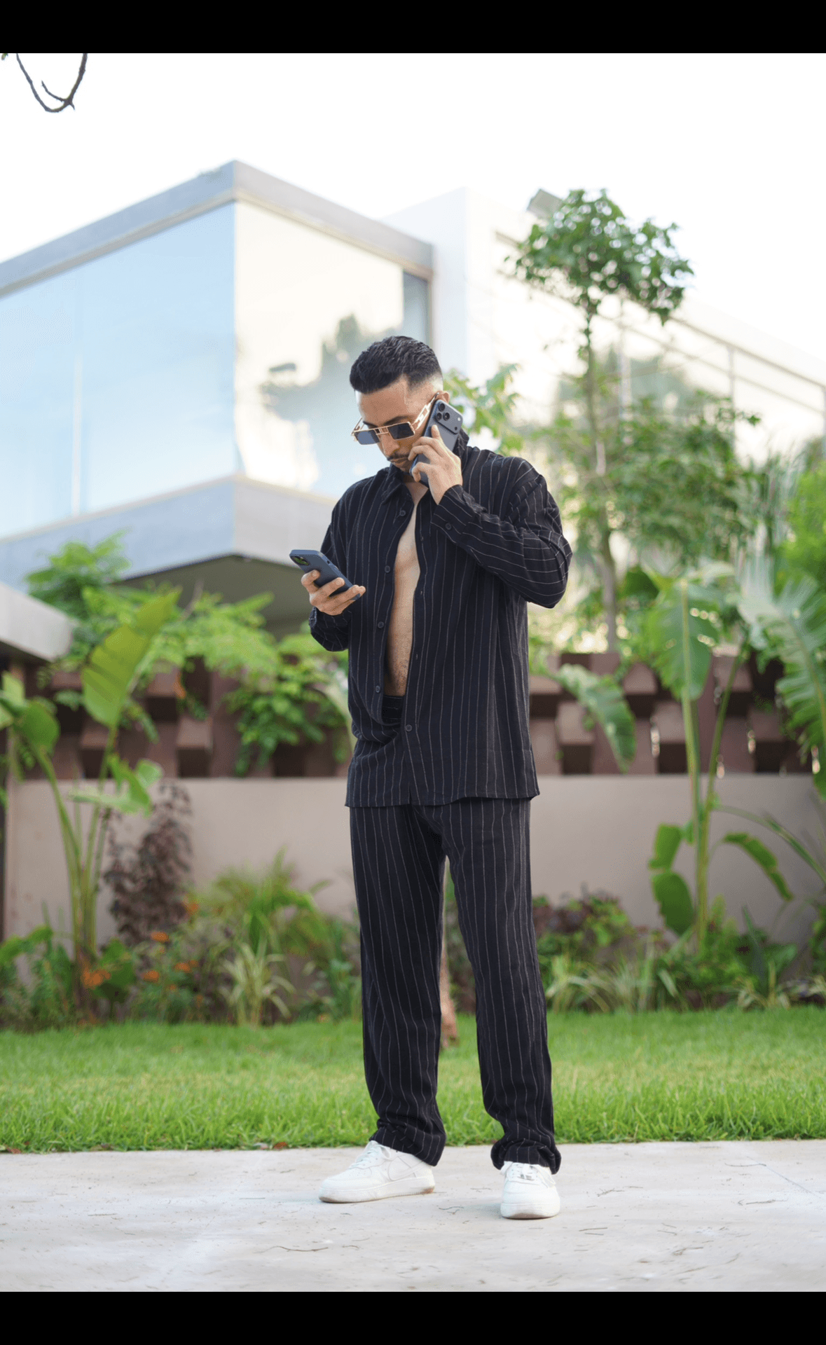 Ensemble Chemise Le Lin Avec Des Manches Longues + Pantalon - Image 1 of 3