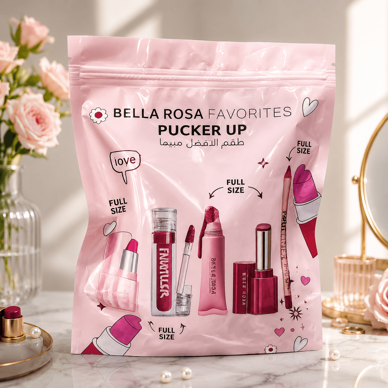 Set Beauté Lèvres 7 En 1 – Maquillage Complet Pour Un Fini Brillant Et Intense - Image 1 of 5