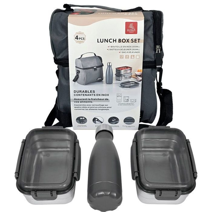 Lunch Box - Isotherme - 4 Pièces - Inox - Image 1 of 4