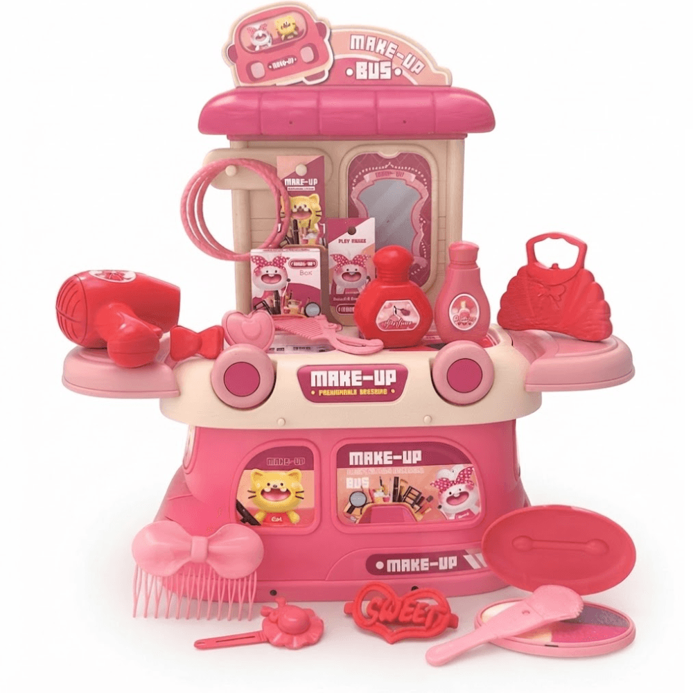 Set De Maquillage 2-en-1 – Bus Coiffeuse Pour Enfants Avec Accessoires - Image 1 of 3