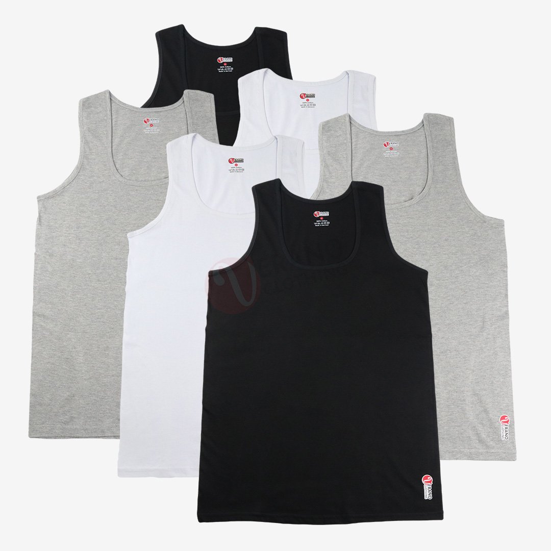 Lot De 6 Débardeurs 100% Coton Multicolore  - Image 1 of 5