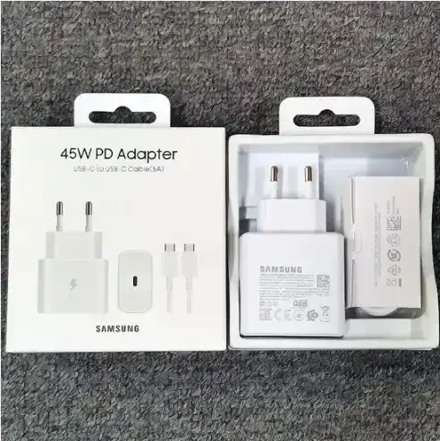 Chargeur Samsung 45w, Avec Câble Type-c 5a – Compatible Galaxy S24 Ultra, S23 Ultra, S22 Ultra, Z - Image 1 of 1