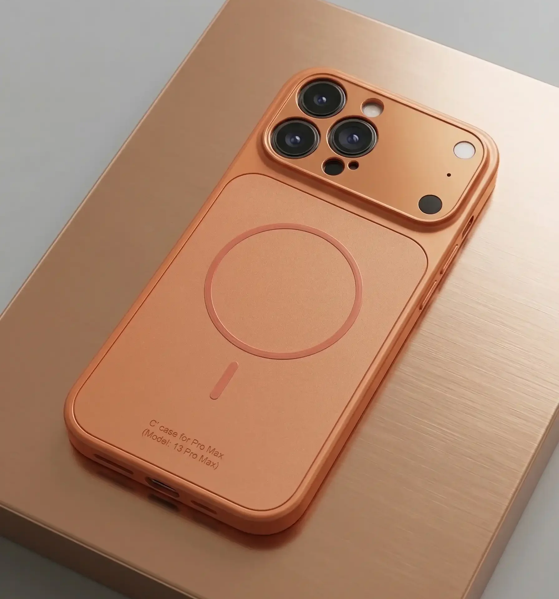 Coque De Protection En Silicone Pour Iphone 13 Pro Max – Orange - Image 1 of 1