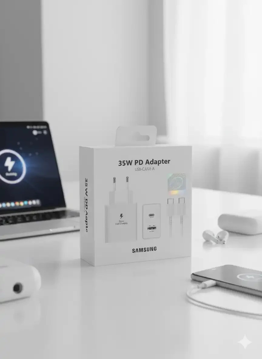 Chargeur Secteur Ultra Rapide 35w – Blanc - Image 1 of 2