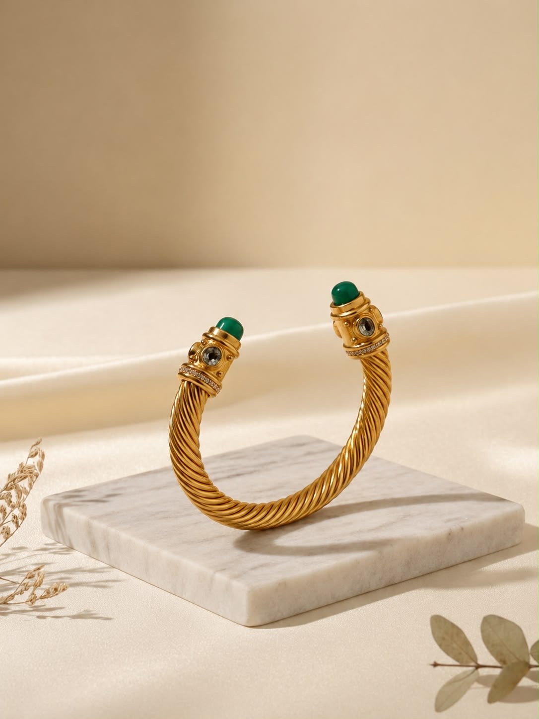 Bracelet Torsadé Émeraude - Image 1 of 2