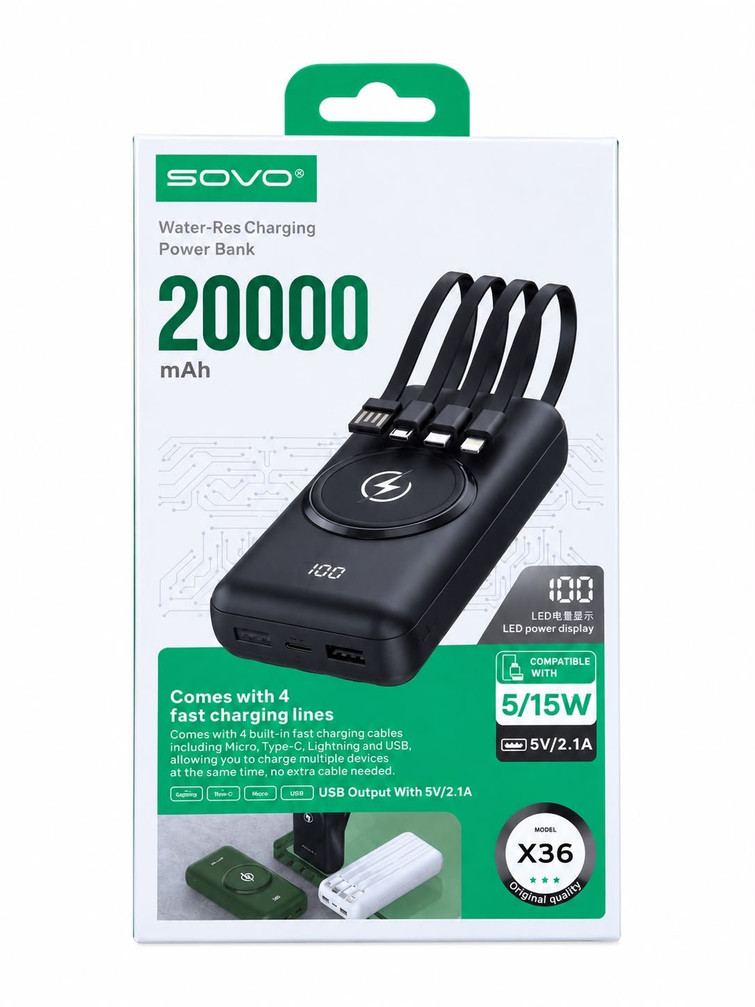 Power Bank 20000mah X36 - Image 1 of 1