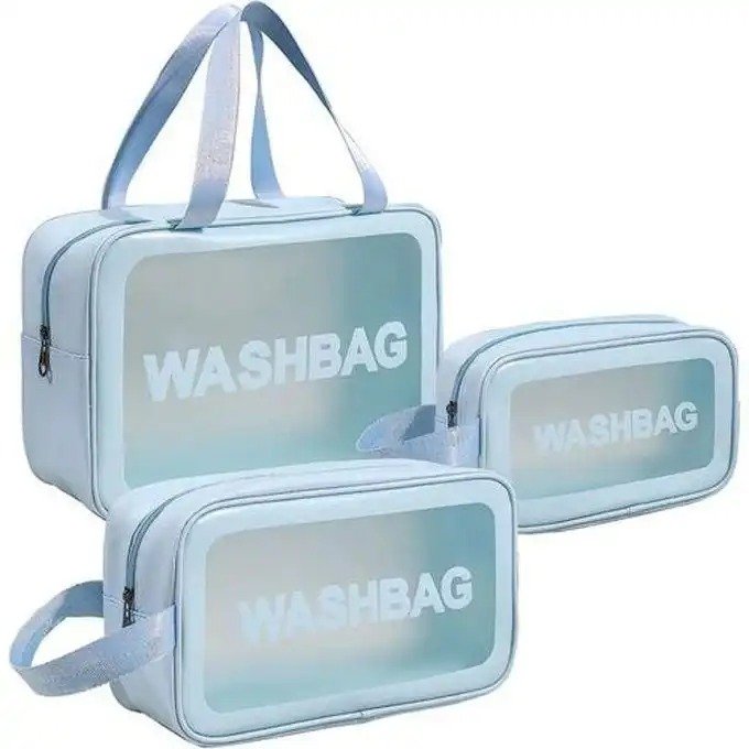 Ensemble De 3 Pcs Trousse Washbag De Maquillage Pour Femme - Image 1 of 3