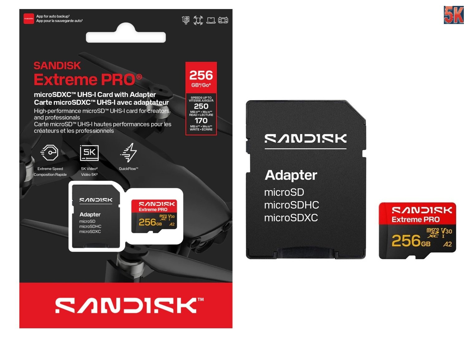 Nouvelle Carte Mémoire Micro Sdxc Extrême Pro 256gb - Image 1 of 5
