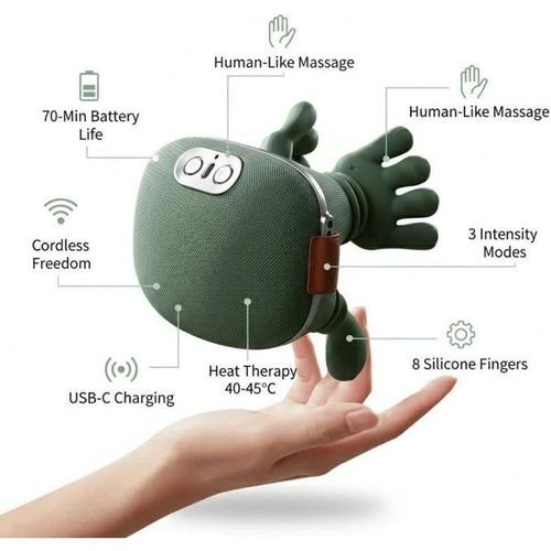 Masseur Chauffant Nuque & Épaules Sans Fil Shiatsu Massage Par Pétrissage Rechargeable - Image 1 of 6