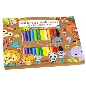 Mon Coffret Dessin - Je Sais Tout Dessiner 1 Bloc Détachable + 2 Feutres + 12 Cr - Image 1 of 4