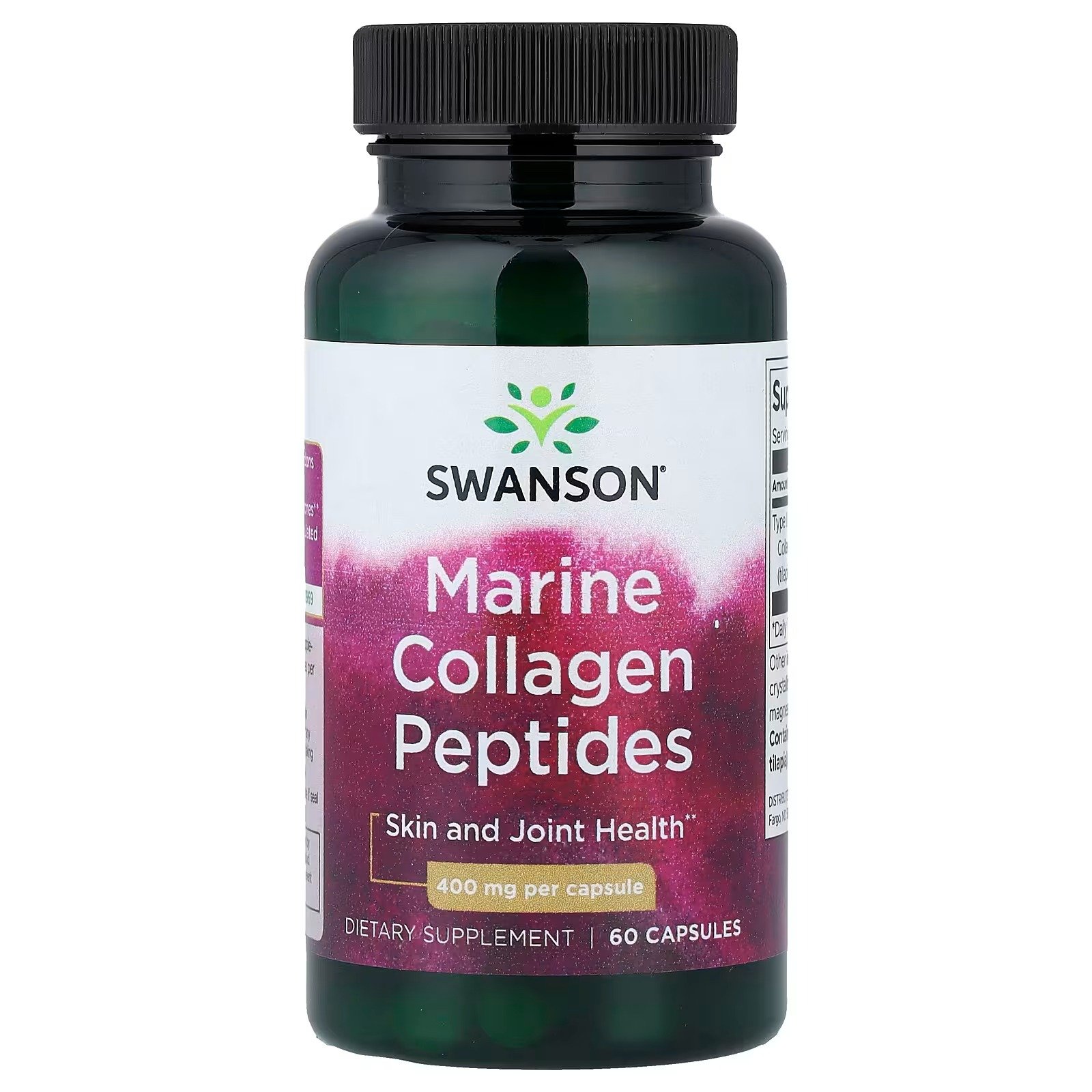 Peptides De Collagène Marin, 400 Mg, 60 Capsules - Image 1 of 2