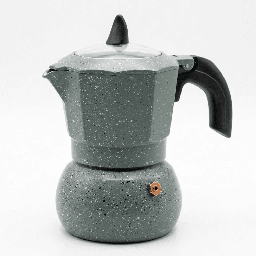 Cafetière Moka Italienne Effet Pierre – Élégance Et Café Intense - Image 1 of 3