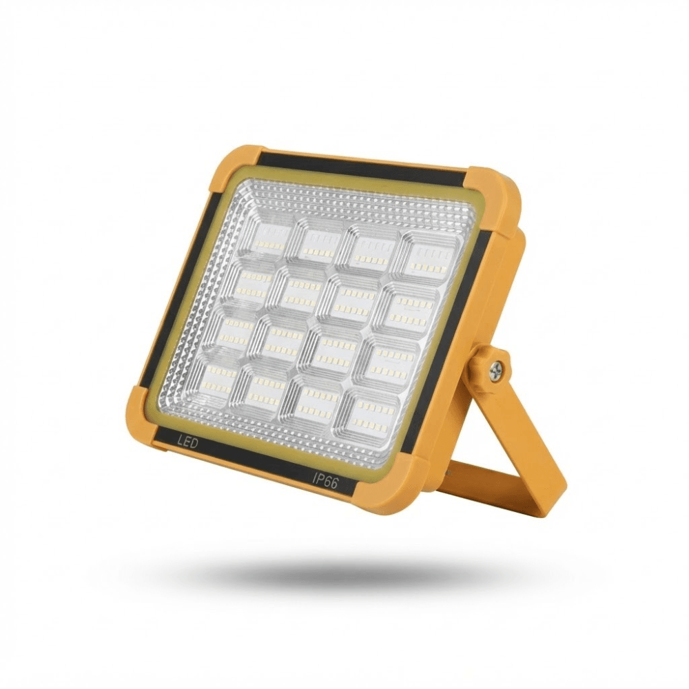Projecteur Solaire Led Ip66 Haute Puissance – Recharge Solaire & Support Réglable – 21cm X 17cm - Image 1 of 7