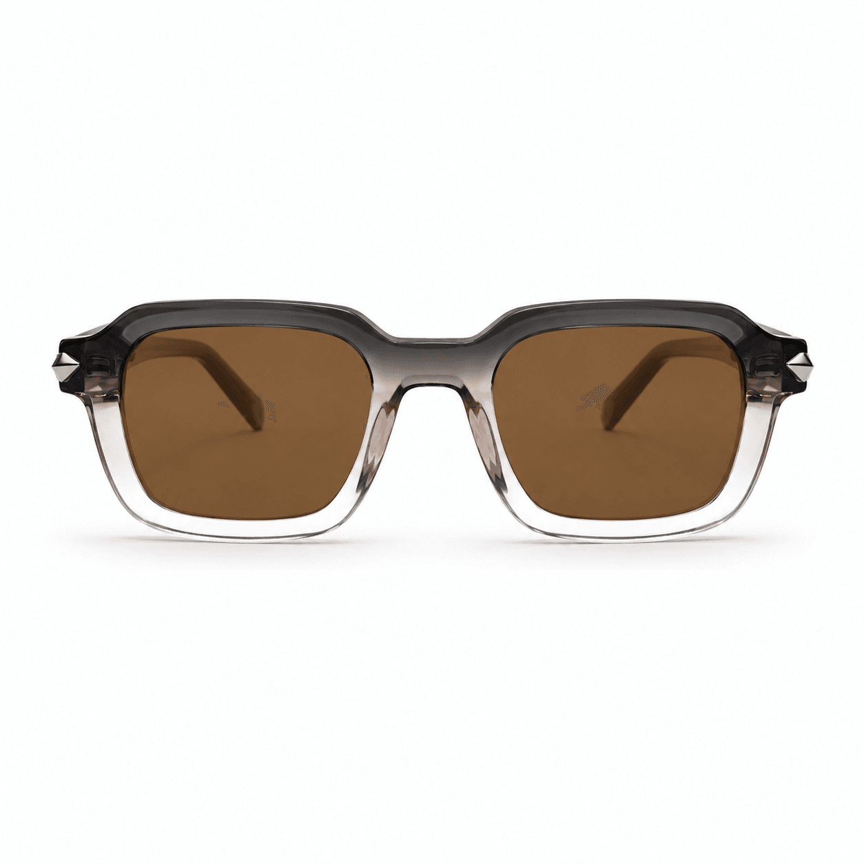 Lunettes De Soleil Martinelli Transparentes Carrées Marron Dégradé - Image 1 of 4