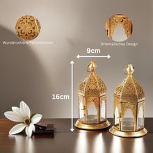 Lanterne Marocaine décorative 16cm Photophore marocain pour l’extérieur au Jardin ou l’intérieur sur la Table thumbnail 2