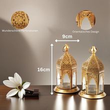 Lanterne Marocaine décorative 16cm Photophore marocain pour l’extérieur au Jardin ou l’intérieur sur la Table thumbnail 4