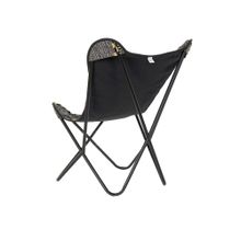 FAUTEUIL Papillon noir en coton et fer 74 x 65 x 90 cm thumbnail 2