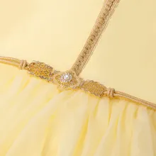 Caftan avec Manches Crêpe Georgette en Soie  thumbnail 4