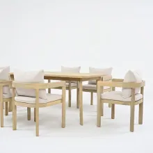Palma Ensemble Table + 6 Chaises Pour L’extérieur thumbnail 2