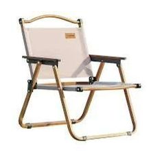 Chaise De Camping Pliante Style Scandinave – Bois Et Toile Beige thumbnail 2