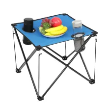 Ensemble Table Et Chaise Avec Porte-gobelet En Maille Pour Pique-nique, Voyage, Camping Rouge thumbnail 3