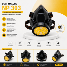 Demi-masque Respiratoire Np 303 Avec Filtre Remplaçable thumbnail 2
