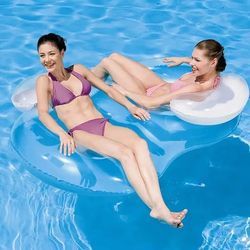 Bouée de piscine gonflable à deux places avec dossier pour adultes pour adultes