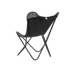 FAUTEUIL Papillon noir en coton et fer 74 x 65 x 90 cm