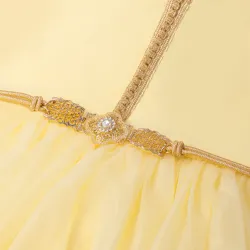Kaftan marocain jaune maïs