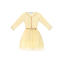 Caftan avec Manches Crêpe Georgette en Soie 