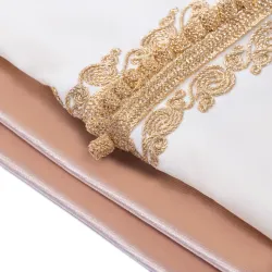 Grenouillère - beige crème pour bébé avec selham