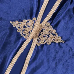 Grenouillère - blanc pour bébé avec selham bleu