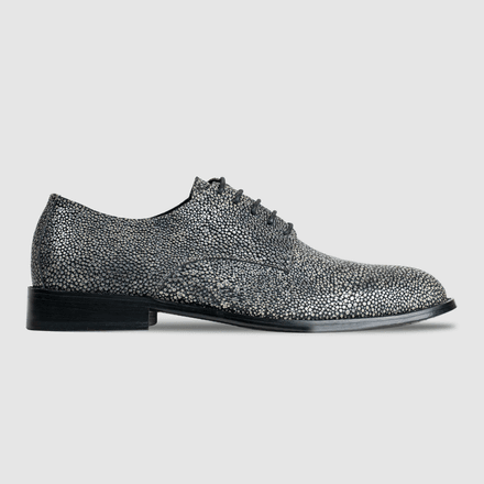 Miler: Derby - Cuir gris métallique thumbnail 1