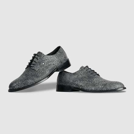 Miler: Derby - Cuir gris métallique thumbnail 2