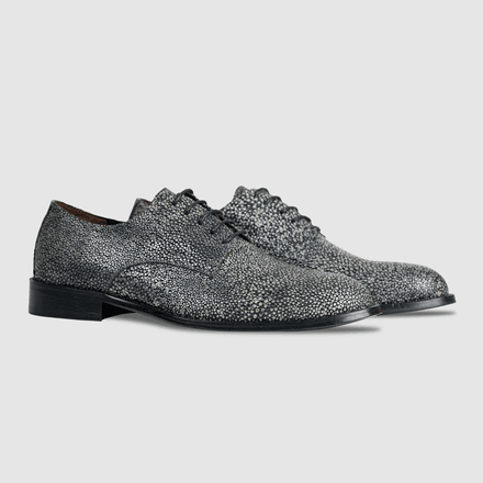 Miler: Derby - Cuir gris métallique thumbnail 4