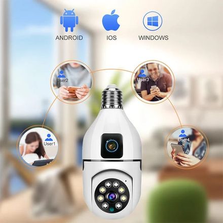 Caméra de vidéosurveillance intelligente sans fil, WiFi, V380 Pro, 1080P thumbnail 3