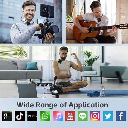 Microphone 2 en 1 sans fil Lavalier F15 Type-c + Iphone thumbnail 3