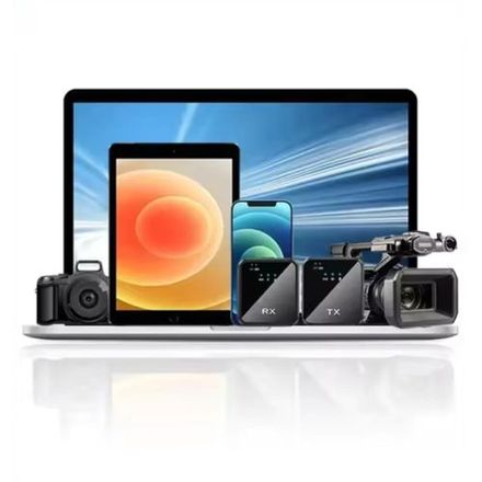 Microphone 2 en 1 sans fil Lavalier F15 Type-c + Iphone thumbnail 4