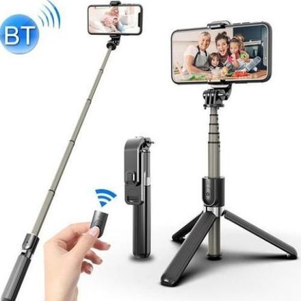 Tripod Selfie Stick Aluminum Alloy Foldable Bluetooth thumbnail 1
