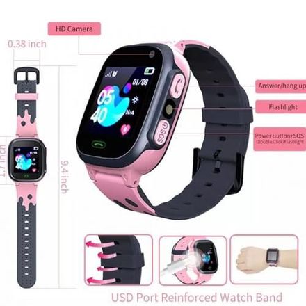 Montre connectée LBS pour enfants, montre Anti-perte,appel SOS,localisateur thumbnail 2